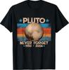 Винтажная футболка Never Forget Pluto Funny Retro Astronomy Space