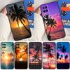 Летний закат на пляже с пальмой Чехол для Oppo A16 A76 A96 A58 A78 A98 A5 A9 A91 A15 A17 A77 A52 A72 A74 A94 A54S A57S