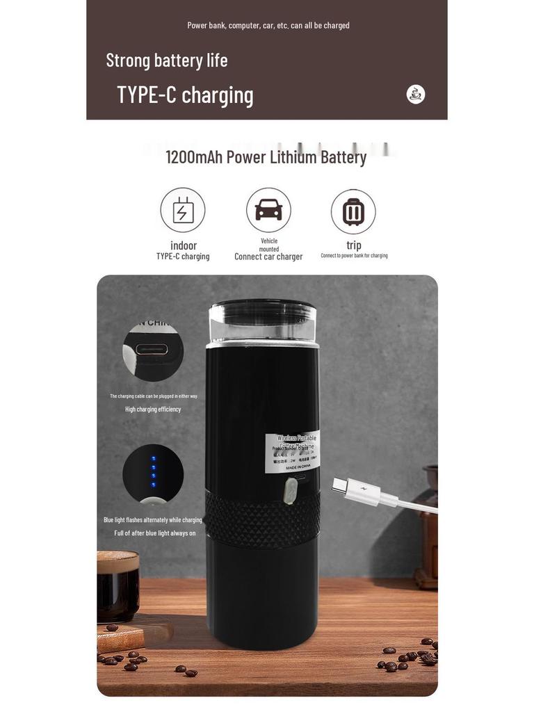 Портативная беспроводная автоматическая кофеварка K-Cup для улицы