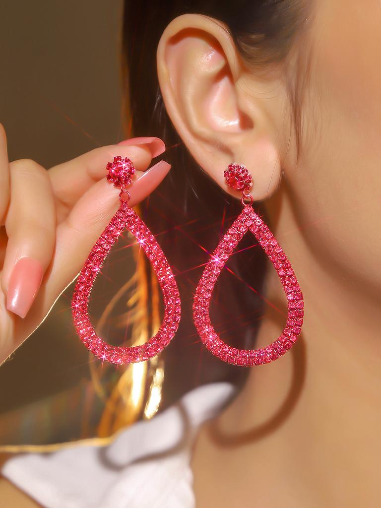 Высококлассные длинные серьги с полным бриллиантовым покрытием для женщин, модные темпераментные серьги со стразами для невесты