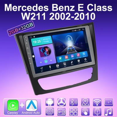 2 DIN Android Carplay автомобильное радио для Mercedes Benz E Class W211 2002-2010 мультимедийный проигрыватель головное устройство стерео GPS навигация BT WIFI 2+32 ГБ