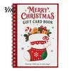 Secret Santa Gift Presenter Holographic Christmas Card Book, 7x5 Spiral Bound Holiday Keepsake Booklet, 10-Page Cheerful Themed Case Greeting