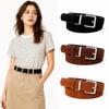 Vintage Style Suede Belt Alloy Buckle Decorative Belt Fashion Pin Buckle Belt  Jeans Pants Skirts