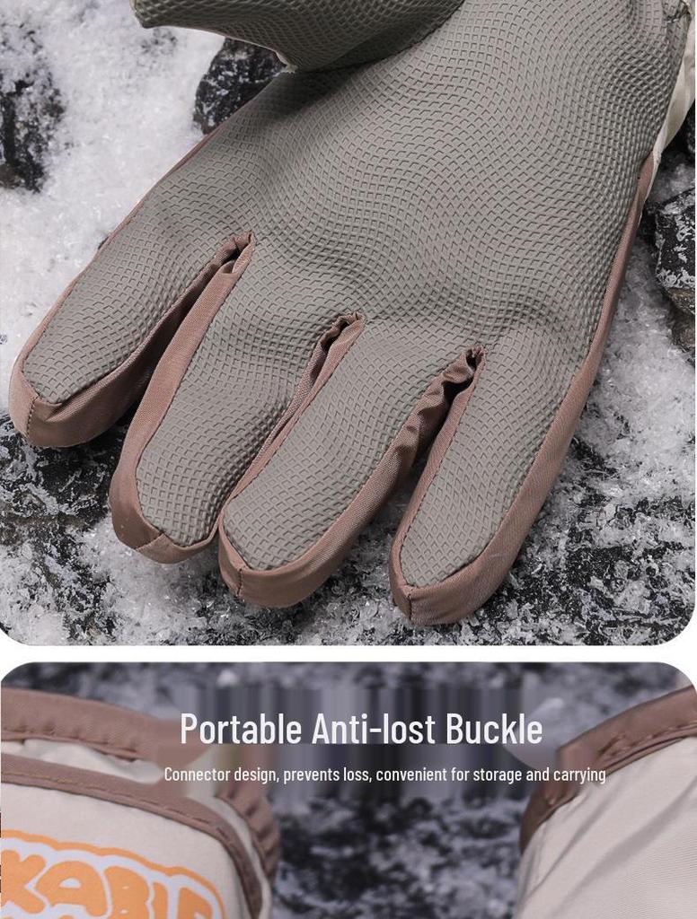 Capybara Kids' Winter Ski Gloves - Waterproof, Windproof, Warm, for Boys, Girls, and Teens