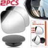 1/2 шт. Автомобильное зеркало с широким углом обзора, зеркало для слепых зон, регулируемое на 360°, вспомогательное зеркало заднего вида, безрамное маленькое круглое зеркало HD
