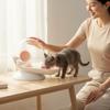 Snail Shaped Water Dispenser Transparent Reservoir 2.8L Pet Water Station for Felines