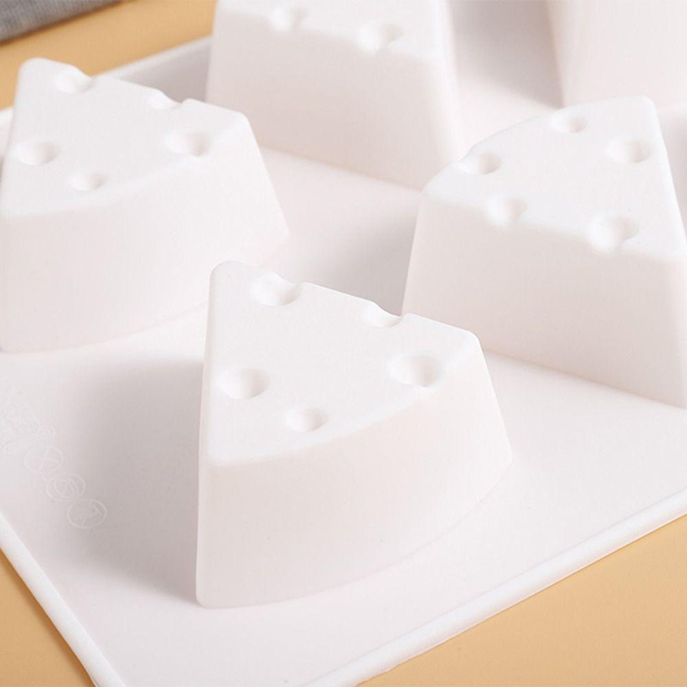 Heat Resistant Cheese Shape Silicone Mold 8 Cavity French Pastry Mold Creative Baking Mold Pudding