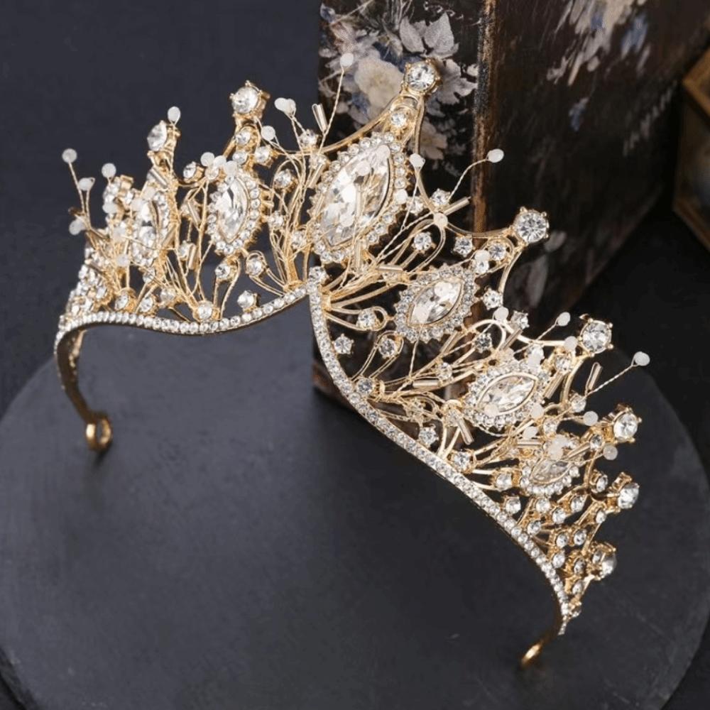 Роскошный дизайн Свадебные тиары Элегантная невеста Свадебные тиары Стразовая диадема Свадебная церемония