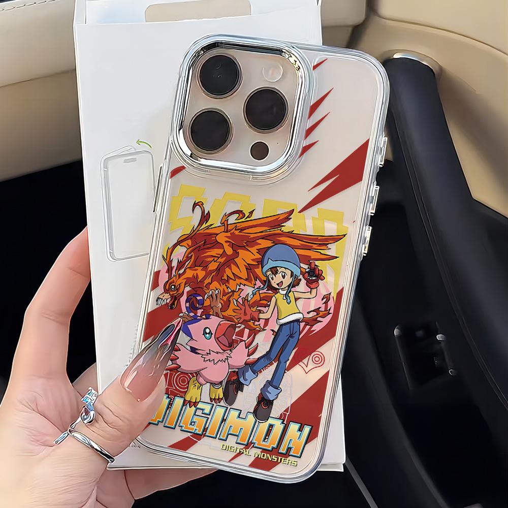 D-Digimon Agumon Phone Case For iPhone 17 16e 16 15 14 13 12 11 mini Pro Max X XR XSMAX 8 7 Air Plus Transparent Soft Cover