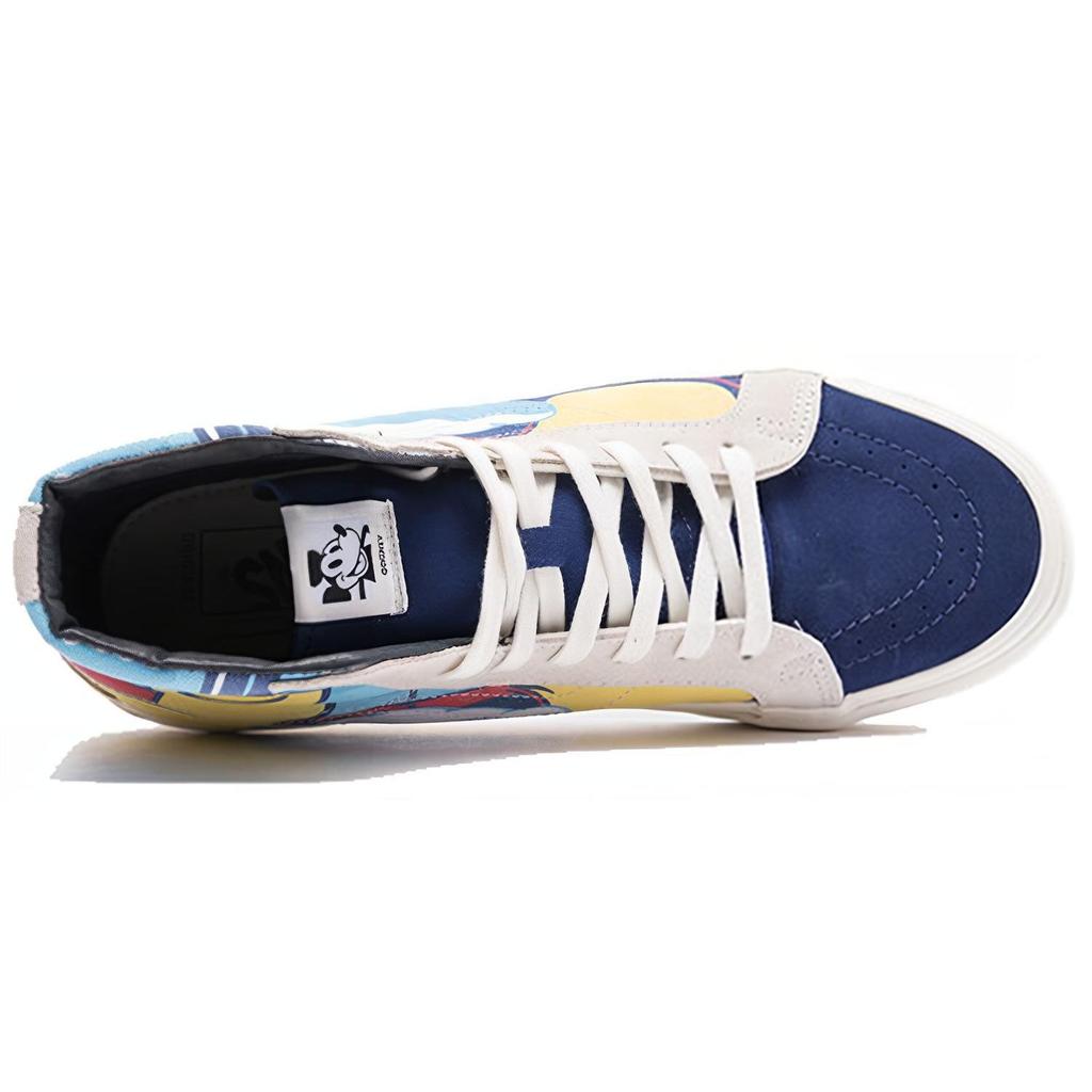 Vans Disney X Sk8 Ретро Скейт Обувь Высокие Кроссовки Унисекс Синий Желтый VN0A38FYRNO1