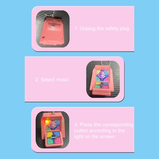 Мини-аркадный танцевальный автомат с брелоком и музыкальной реакцией, портативная игровая консоль для детей и взрослых, работающая от батареек, танцевальный игровой автомат, брелок, игрушка