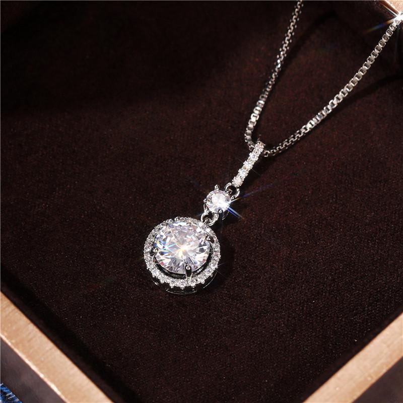 Новый блестящий кристалл кубического циркона свадебное ожерелье высокого качества с серебряным покрытием модные роскошные женские украшения