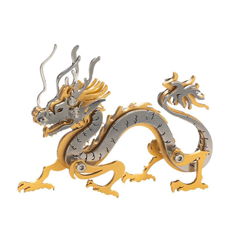 3D головоломка мультяшный дракон металлическая модель строительные наборы для взрослых механические животные зодиакальный дракон головоломка DIY сборка игрушка подарок