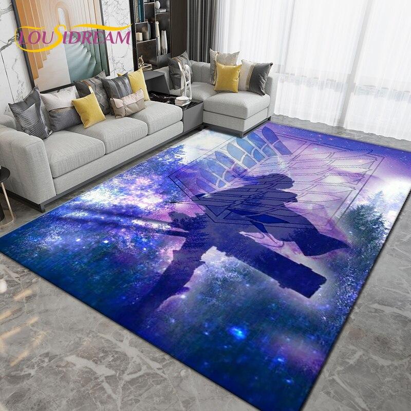 Большой коврик с рисунком аниме «Атака Титанов», коврик для гостиной, спальни, кухонный коврик для ванной комнаты, нескользящий напольный коврик в подарок