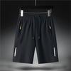 Men Summer Ice Silk Shorts With Elastic Waistband For Casual Leisure And Sports