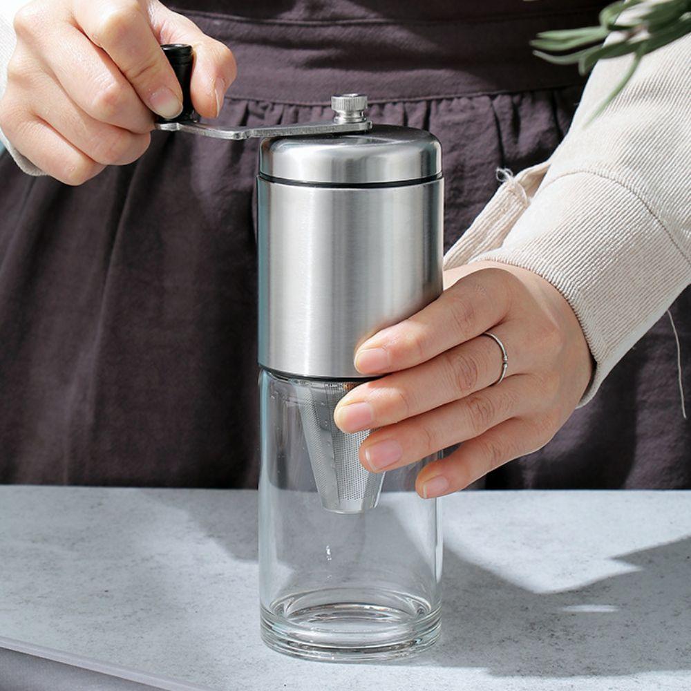 Manual Travel Coffee Mill with Filter Coffee Grinding Machine Hand-cranked Coffee Grinder Camping