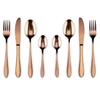 Набор столовых приборов из нержавеющей стали с зеркальной полировкой, покрытый розовым золотом, медный набор столового серебра, ложка розовое золото