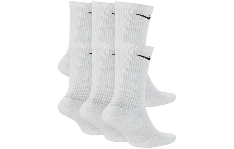 Nike Повседневные носки с манжетой Everyday Plus Мужские 1 набор 6 пар Белый SX6897-100