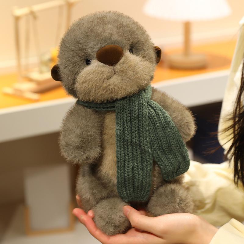 Шарф Выдра Детская Игрушка Водяная Собака Плюшевая Мультяшная Кукла Спящая со Спящей Куклой Подарок на День Рождения