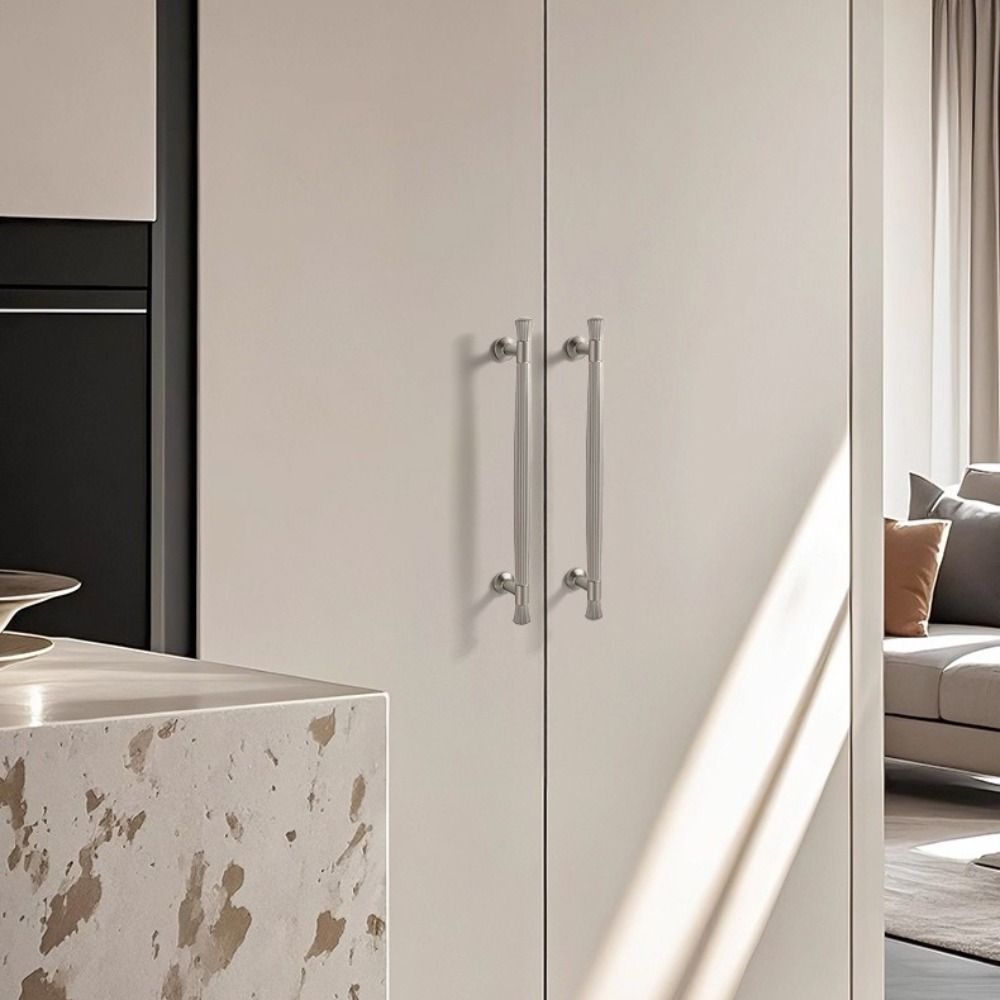Nickel Silver Finish Cabinet Pulls Handles Wardrobe Cupboard Handles Kitchen Cupboards