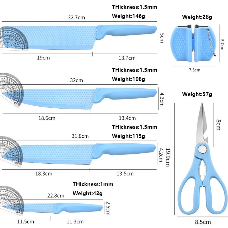 6 шт., наборы ножей, набор кухонных ножей, ножи шеф-повара, кухонный нож для нарезки фруктов, овощечистка, точилка для ножниц