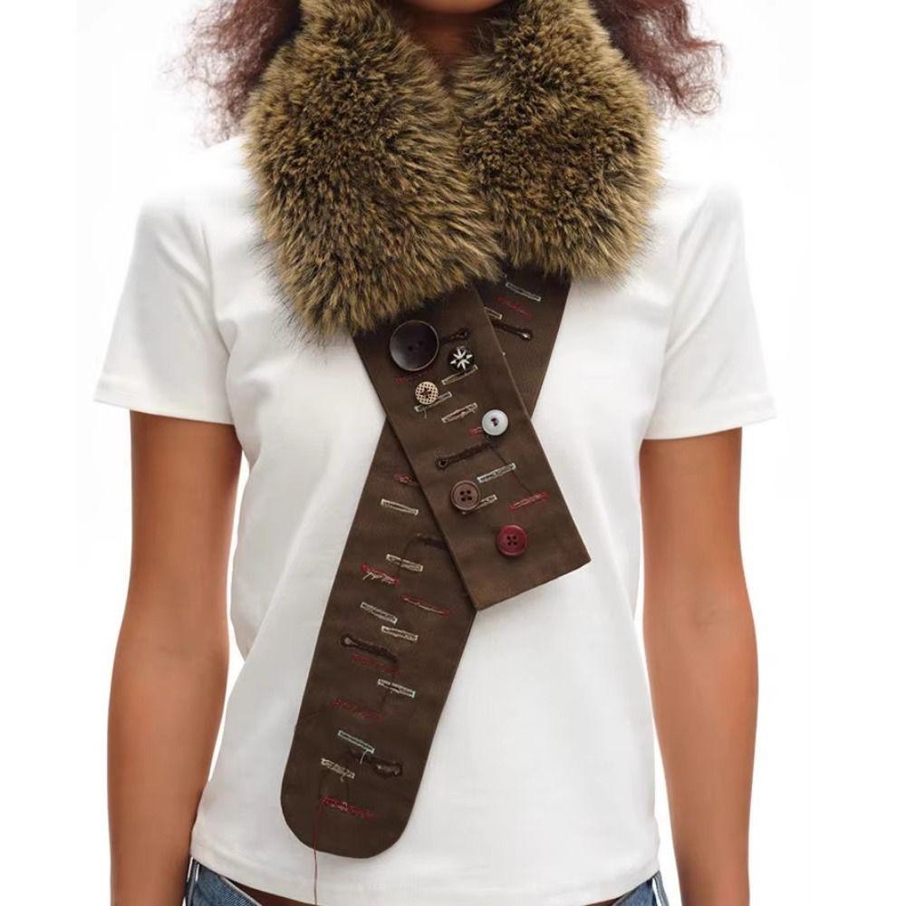 Rivet Furry Fur Belt PU Leather Plush Belt Vintage Y2K Waistband Jeans Decor