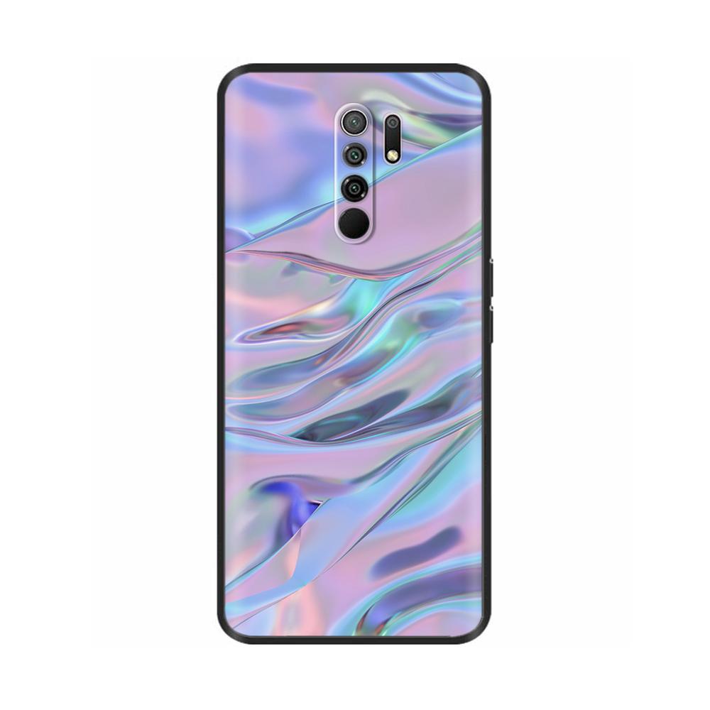 Силиконовый чехол для Xiaomi Redmi 9 Redmi9 Чехол Задняя крышка Coque Funda Оболочка Мягкий Черный ТПУ Милый Мультяшный Чехол-сумка для телефона Бампер Защитный