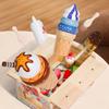 Ice Simulation Wooden Cream Cart Children Role Playing Toy Set For Imagine Play
