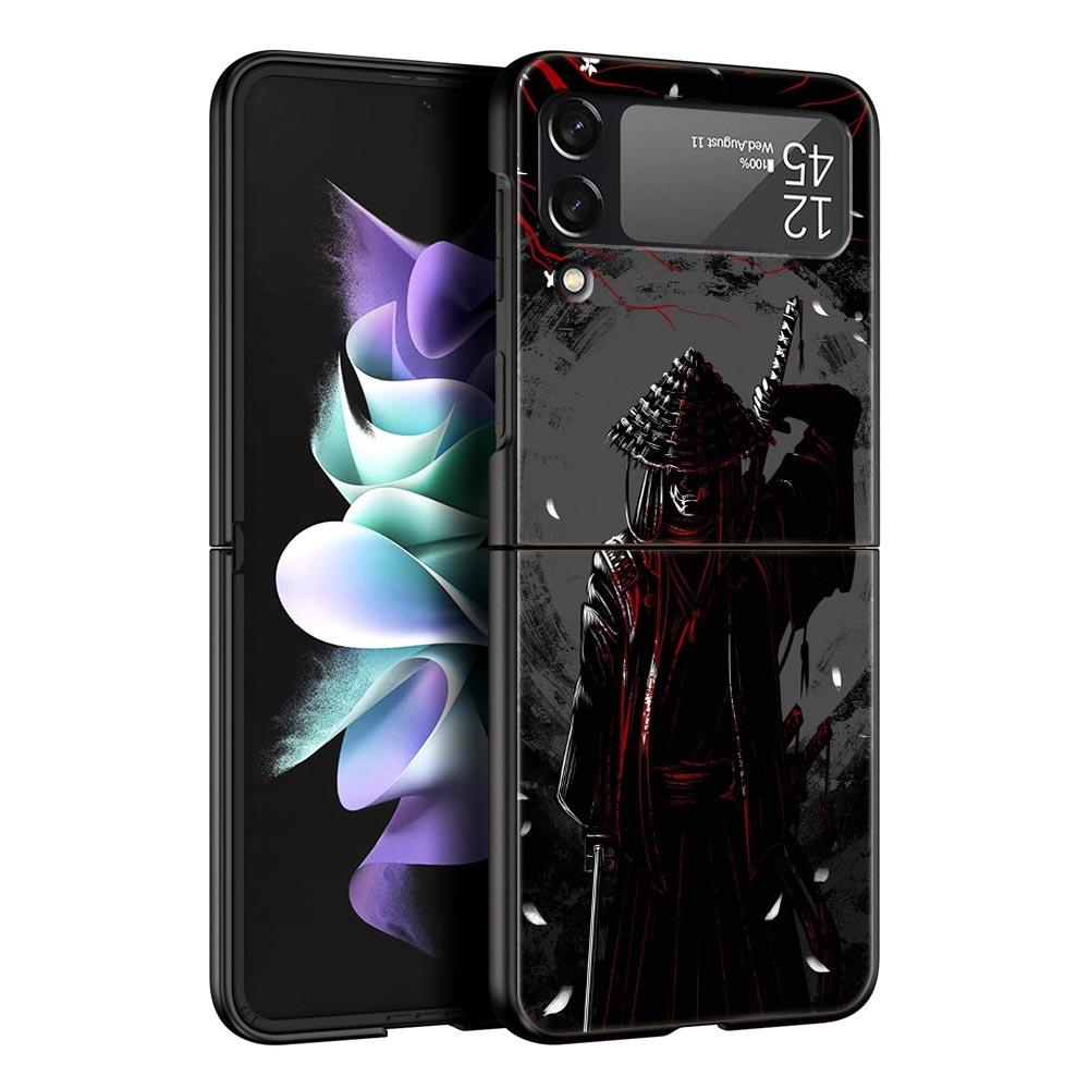 Чехол для телефона Самурайская маска Хання Призрак для Samsung Galaxy Z Flip3 Flip4 Flip5 Чехол-оболочка для Z Flip 3 4 5 6 Жесткая складная крышка