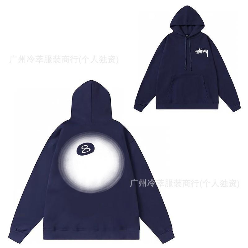 Stu Winter Hooded Sweatshirt With Letter Print Loose Fit Cotton Pullover Men Teens Casual Wear