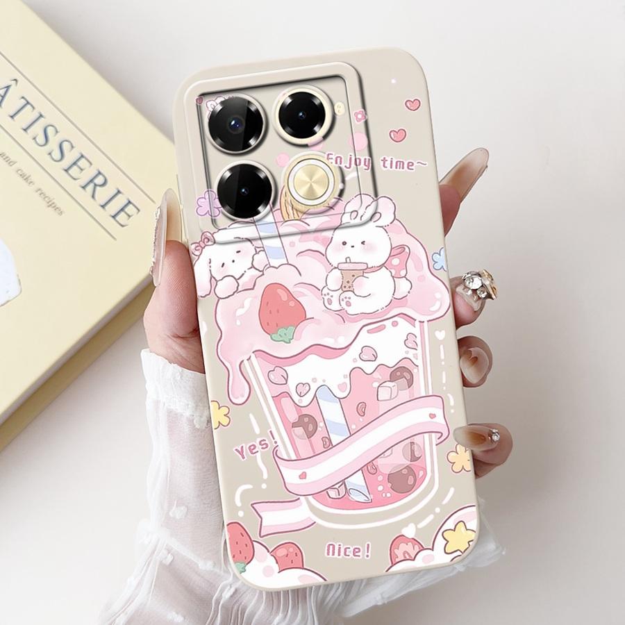 Чехол для Infinix Note 40 Pro Plus Note40 X6853 Чехол Цветок Мягкий Силикон Funda для infinix Note 40Pro X6852 Ударопрочный Capa