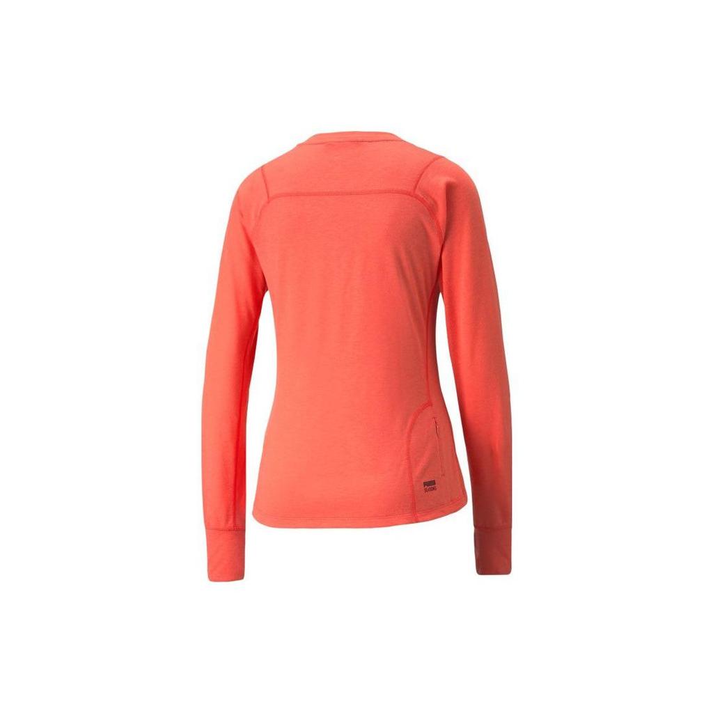 Puma Футболка Seasons High-End Outdoor Series с логотипом, круглым вырезом и длинным рукавом, женские топы, оранжевого цвета 522576-35