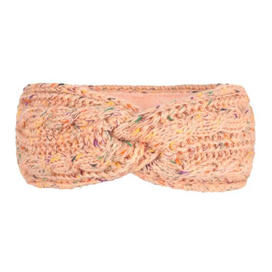 Повязка на голову Мягкая шерстяная вязаная повязка на голову с разноцветными точками Бархатная подкладка Теплая Дышащая Эластичная резинка для волос Аксессуары для волос