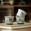1 шт. китайская ретро керамическая чашка для чая ручной работы с пейзажным узором дорожная портативная чашка для медитации домашний чайный набор