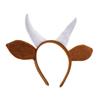 Soft Goat Lamb Headband Horn Animal Ears Hair Hoop for Kids Shows Fluffy Animal Hairbands Cartoon Costume