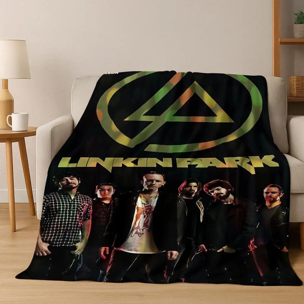 Классическое одеяло из фланели с логотипом L-Linkin Park, арт рок-группы, уютное мягкое покрывало для дома, спальни, кровати, дивана, пикника, подарок для ребенка