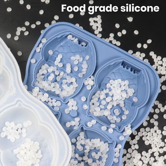 Ice Cube Mold Owl Shape Ice Cube Tray 4 Grids Funnel Lid Design