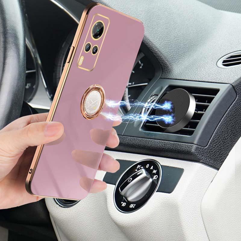 For Huawei Nova 15 Pro Case Smooth Electroplated Magnetic Suction Ring Bracket For Huawei Nova 15 Back Cover