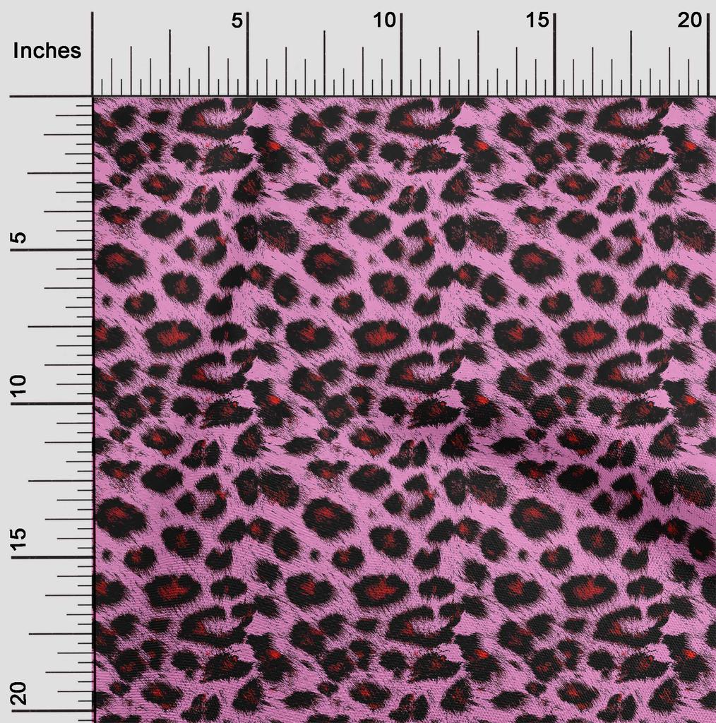 oneOone Cotton Flex Light Green Fabric Animal Skin Sewing Material Print Fabric By The Yard 40 Inch