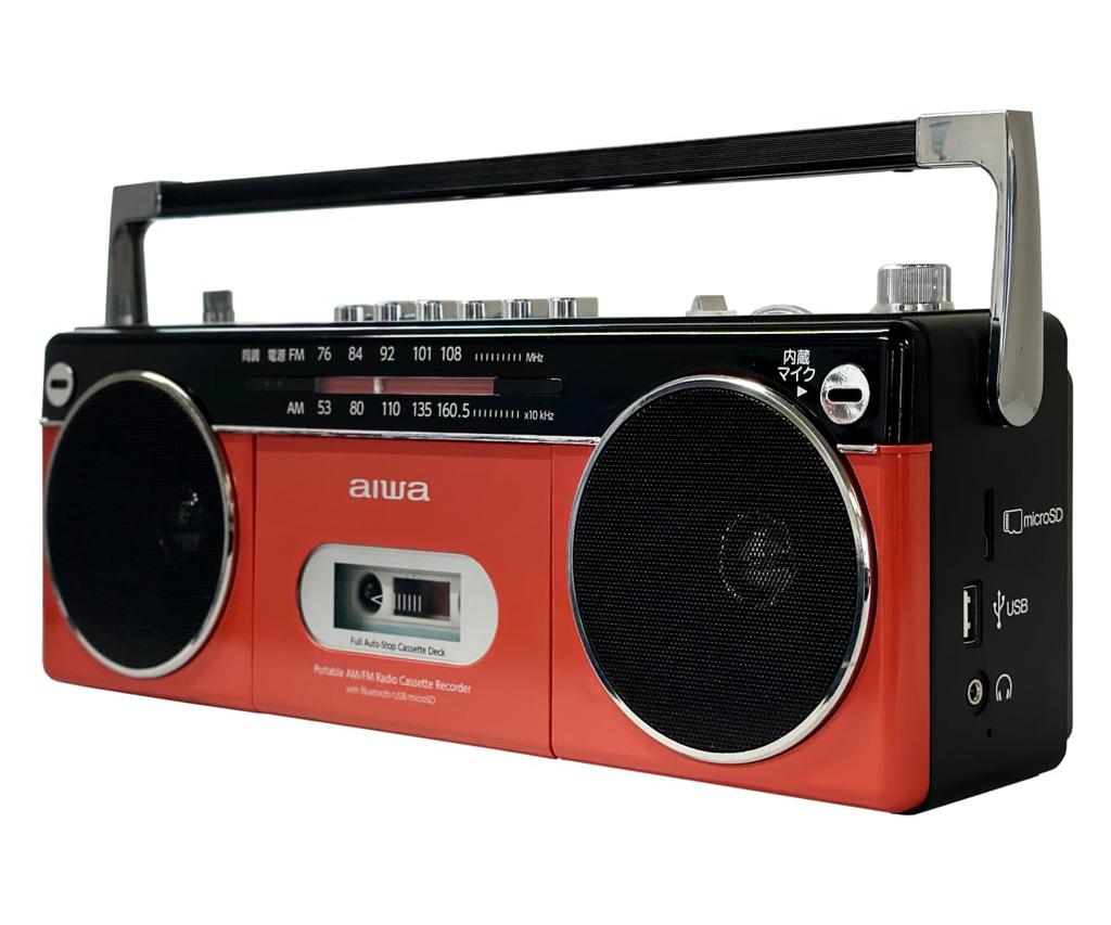 Aiwa radio cassette player audio RCP2 Red 4 AA 2 cloth set -G GAA4-RCP0002(RD) batteries,