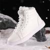 With Ties Cold-proof Women's White Platforms Boot Big Sneakers High Heels Shoes Sports New In Sports-et-leisure Twnis