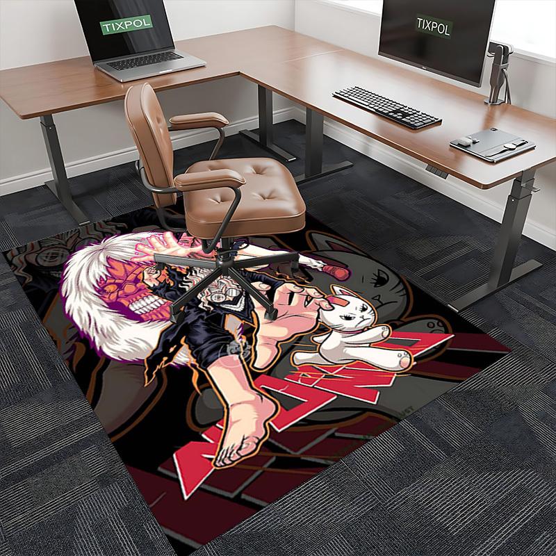 1pc Anime Cat Chair Mat - Neko Atsume Inspired Office Rug, Anti-Slip Carpet for Desk, Anime Decor Gift, Suitable for Home & Office Use.U033
