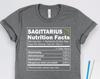 Sagittarius Nutrition Facts Shirt, Sagittarius Shirts, Sagittarius Gifts, Astrology Shirts, Horoscope Shirts, Sagittarius Birthday Gift