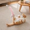 Игрушка-пищалка Caterpillar Cat, Плюшевая игрушка, Набитая, Для жевания, Котенка, Дрожащая, С хвостовым шариком, Для кусания, Пинания, Веселья, Интерактивная, Охота