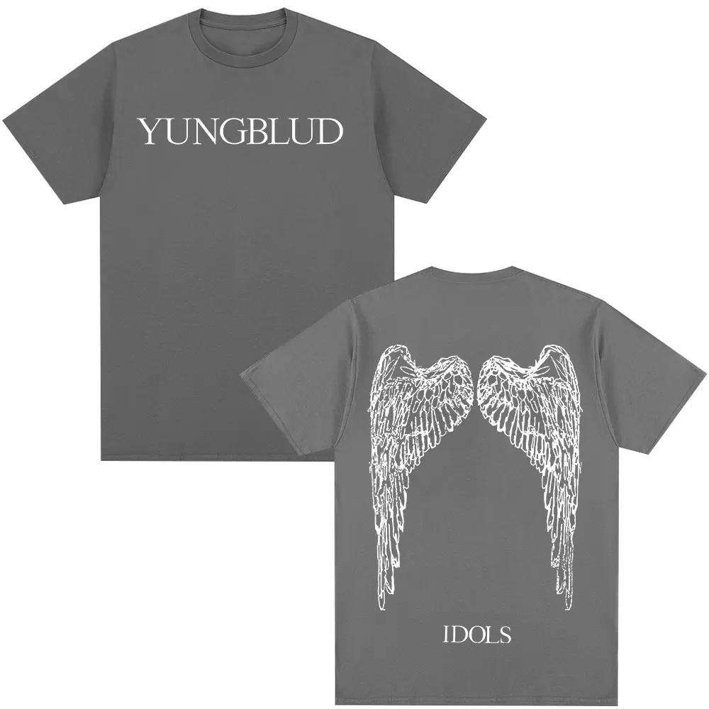 Yungblud Idols Wings Album Tour T Shirt Fans Gift Unisexs Wounisex Hip Hop Short Sleeve Tshirts Oversized Casual Cotton Tshirt Blac