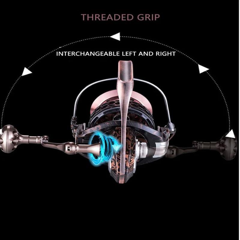 Новая рыболовная катушка серии 8000-12000 10+1BB прочная безлюфтовая подшипниковая металлическая полая шпуля спиннинговая катушка для ловли морского карпа легкая