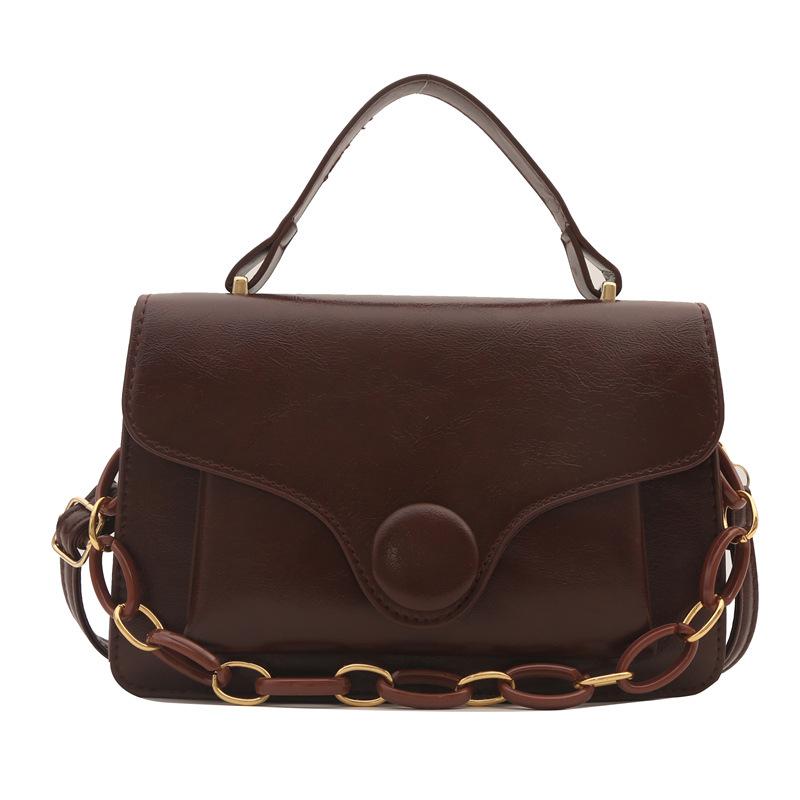 Niche Модная сумка через плечо в стиле ретро, повседневная, наклонная, женская, маленькая, квадратная, зимняя, простая, модная, новая сумка