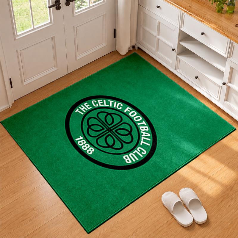 Celtic Football Club Carpet Door Mat for Living Room or Bedroom Protective Mat Under Chair Office Decoration Christmas Gift Birthday Present