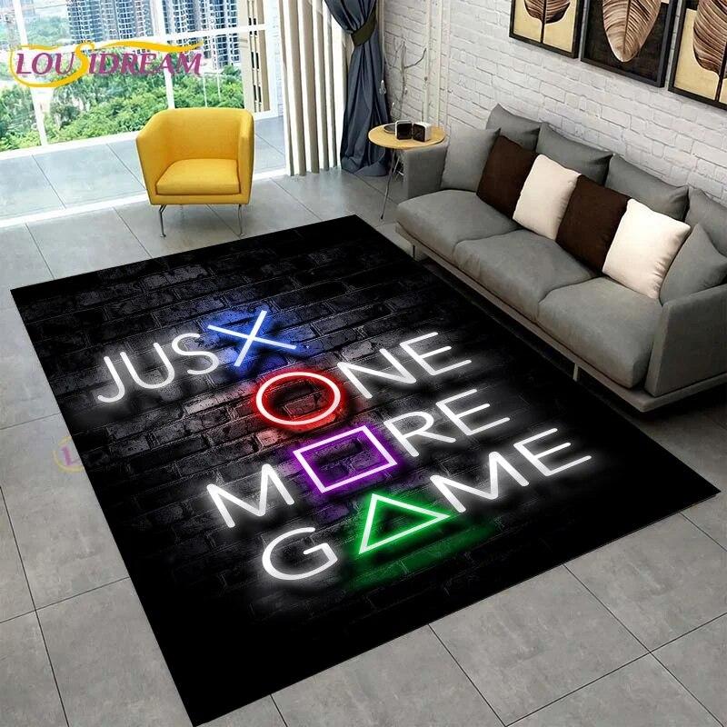 Cartoon Gamer Game Controller Area Rugs,Large Carpet Rug for Living Room Children's Room,Kids Play Crawl Non-slip Floor Mat Gift