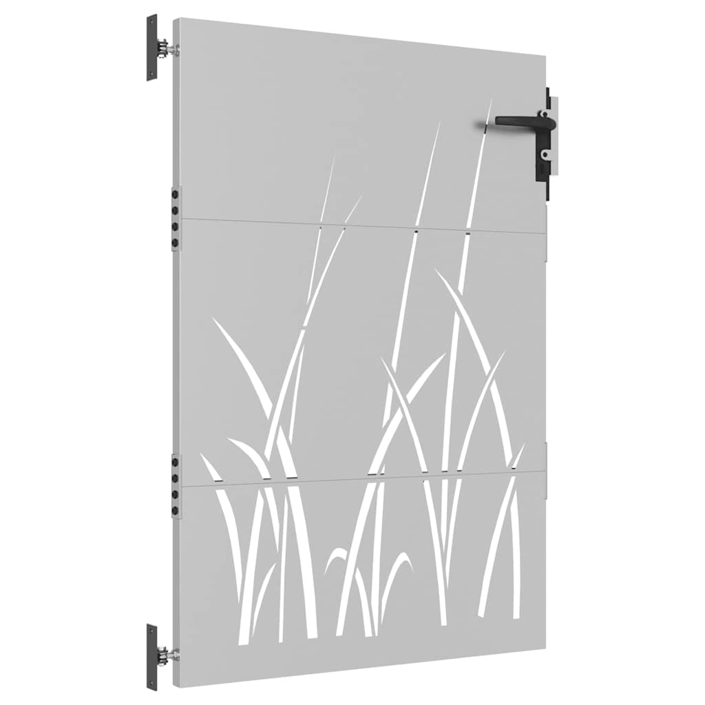 Garden Gate 85 x 125 cm Corten Steel Grass Design